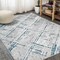 Jonathan Y Slant Modern Abstract Gray/Turquoise 4 ft. x 6 ft. Area Rug SOR201A-4 - alternate 2