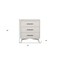 Homeroots 34" White Carved Geometric Solid Wood Three Drawer Dresser 524115 - alternate 2