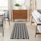 Homeroots 8' Black And Ivory Geometric Indoor Outdoor Runner Rug 564049 - alternate 4