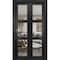 Sartodoors Sliding Closet Bi-fold Doors, Lucia 2555 Matte Black with Clear Glass, Sturdy Tracks Moldings Trim LUCIA2555BF-BLK-72 x 96 (2* 36x96) - alternate 1