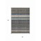 Homeroots 3' X 5' Taupe Beige And Pewter Striped Washable Indoor Outdoor Area Rug 614845 - alternate 4