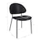 Manhattan Comfort Haven Metal Vegan Leather Side Chair in Black - Set of 4 DC1536-2 - alternate 6