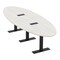 Skutchi Designs 10ft Oval Conference Table With Power | Harmony Series | 8 Person Meeting Room Table HAR-OVL-48X120-T.BK-WA7976-EBLK - alternate 1