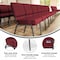 Flash Furniture Hercules Church Chair, 21-1/4 in W 25" L 33" H, Fabric Seat FD-CH0221-4-SV-RED-GG - alternate 5