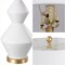 Jonathan Y Abbas 29" Geometric Ceramic/Metal LED Table Lamp, White/Gold Leaf JYL4013A - alternate 3