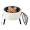 Pure Garden Outdoor Fire Pit 21 in Round Faux Concrete Firepit Wood Burning Fire Pit w/ Accessories 50-LG1477 - alternate 4
