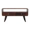 Homeroots 35in Walnut Solid Wood Enclosed and Open Storage TV Stand 719180 - alternate 1