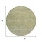 Homeroots 8' Green And Gold Round Oriental Washable Indoor Outdoor Area Rug 631127 - alternate 2