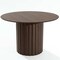 Homeroots 46" Brown Wood Pedestal Base Round Top Dining Table 720645 - alternate 1