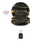 Smarty Had A Party 10.25" Black with Gold Marble Stroke Round Disposable Plastic Dinner Plates (120 Plates), 120PK 900BG-CASE - alternate 4