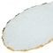 Homeroots 10in Clear and Gold Oval Crystal Serving Tray 517527 - alternate 2