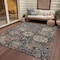 Homeroots 8' X 10' Taupe Blue And Beige Geometric Washable Indoor Outdoor Area Rug 609115 - alternate 4