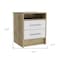 Homeroots 20" White Wood Two Drawer Nightstand 543669 - alternate 5