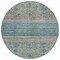Homeroots 8' Teal Blue Salmon And Beige Round Medallion Washable Indoor Outdoor Area Rug 615916 - alternate 4