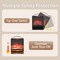Edendirect 9.5 in. Freestanding Portable Space Heater Electric Fireplace in Brown, 3D Flame, Remote, 24H Timer ZR-TPL-E5-C - alternate 5