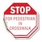 Signmission Stop For Pedestrian in Crosswalk, 4 inch X 4 inch, Vinyl Decal, 2PK OC-D-2PACK-4-120 - alternate 1