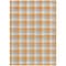 Homeroots 5' X 8' Orange Gray And Beige Plaid Washable Indoor Outdoor Area Rug 601417 - alternate 3