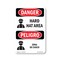 Signmission OSHA Danger Sign, Hard Hat Area Bilingual, 18in X 12in Aluminum, OS-DS-A-1218-VPR-1292 OS-DS-A-1218-VPR-1292 - alternate 1