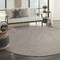 Homeroots 8' Gray And Light Gray Round Geometric Indoor Outdoor Area Rug 552303 - alternate 4