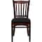 Flash Furniture Hercules Restaurant Chair, Wood Back, 17-1/2 in W 20-3/4" L 34-1/2" H, Vinyl Seat XU-DGW0008VRT-MAH-BLKV-GG - alternate 1