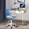 Homeroots Blue and White Adjustable Height Swivel Rolling Office Chair 568071 - alternate 3