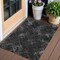 Homeroots 3' X 5' Charcoal Gray And Silver Geometric Washable Indoor Outdoor Area Rug 588292 - alternate 1