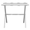 Homeroots Hotel White Finish Wood Folding Luggage Rack With White Straps 383078 - alternate 3