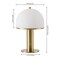 Jonathan Y Imani 12.3 in. Modern Metal Rechargeable Integrated Dimmable LED Table Lamp w/Touch Sensor, Bras, 2PK JYL1158A-SET2 - alternate 3