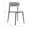 Flash Furniture Dover Indoor-Outdoor Stacking Patio Chair w/Curved Backrest, All-Weather Resin Chair in Gray DHF-340-APP-GRY-GG - alternate 3