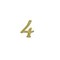 Ives House Number, Character: 4, 4 in H Character, Brass Character, Brass SC2-3046-605 - alternate 3