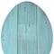 Homeroots 12" X 9" Turquoise Reclaimed Wood Egg Shaped Wall Decor 384890 - alternate 3
