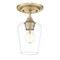 Z-Lite Joliet Burnished Brass 1 Light Flush Mount 473F1-BBR - alternate 2