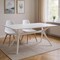 Homeroots 47" White Wood and Heavy Duty Plastic Trestle Base Dining Table 555180 - alternate 3