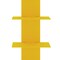 Homeroots 38" Yellow Metal Six Shelf Modern Tower Bookcase 654139 - alternate 4