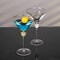 Dinewares 2 Piece Premium Clear Stem Crystal Martini Glasses with Gold Rim and Diamond-like QI004760.GD.2 - alternate 3