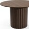 Homeroots 46" Brown Wood Pedestal Base Round Top Dining Table 720646 - alternate 4