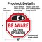 Signmission Be Aware CCTV In Operation, 6 Inch X 6 Inch, Plastic Sign OC-P-6-32 - alternate 4