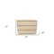 Homeroots 24" Natural Solid Wood Ribbed Texture Three Drawer Nightstand 569601 - alternate 8