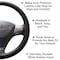Dash Designs Comfort Grips Performa Grip 14.5in - 15.5in Steering Wheel Cover - Black 3322BK - alternate 3