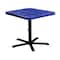 Leisure Craft 36" Square Perforated Pedestal Table, Portable, 30"H, Navy SQ36TAB30-NAVY - alternate 1