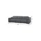 Homeroots 107" Dark Gray Italian Leather Reclining Metal USB Sofa 720280 - alternate 3