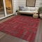 Homeroots 8' X 10' Red And Brown Geometric Washable Indoor Outdoor Area Rug 598301 - alternate 4