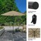 Pure Garden 10 Ft Offset Umbrella with Base, Blue 50-LG1040 - alternate 3