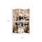 Homeroots 72" Brown Canvas Folding Three Panel Screen Room Divider 274655 - alternate 4