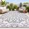 Jonathan Y Flora Abstract Bold Mandala High-Low Cream/Dark Blue 3 ft. x 5 ft. Indoor/Outdoor Area Rug AMC112D-3 - alternate 1