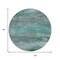 Homeroots 8' Teal Blue Gray And Pale Aqua Round Abstract Washable Indoor Outdoor Area Rug 630857 - alternate 2