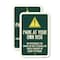 Signmission Park at Your Own Risk - Not Responsible for Damage or T, 12'' X 18'', Heavy Gauge Aluminum, 2PK A-1218-2PACK-23494 - alternate 1