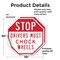Signmission Stop Drivers Must Chock Wheels, 10 inch X 10 inch, Vinyl Decal, 2PK OC-D-2PACK-10-219 - alternate 3
