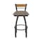 Holland Bar Stool Co Revelle 36in Swivel Extra Tall Bar Stool with Pewter Finish, Medium Back and Canter Earth Seat 881 - alternate 6