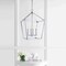 Jonathan Y Pagoda 16" 4-Light Classic Traditional Metal Cage Lantern LED Pendant, Chrome JYL7437C - alternate 3